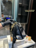MEDIUM FLAMENCO PURSE 29 IN BLACK NAPPA LAMBSKIN
