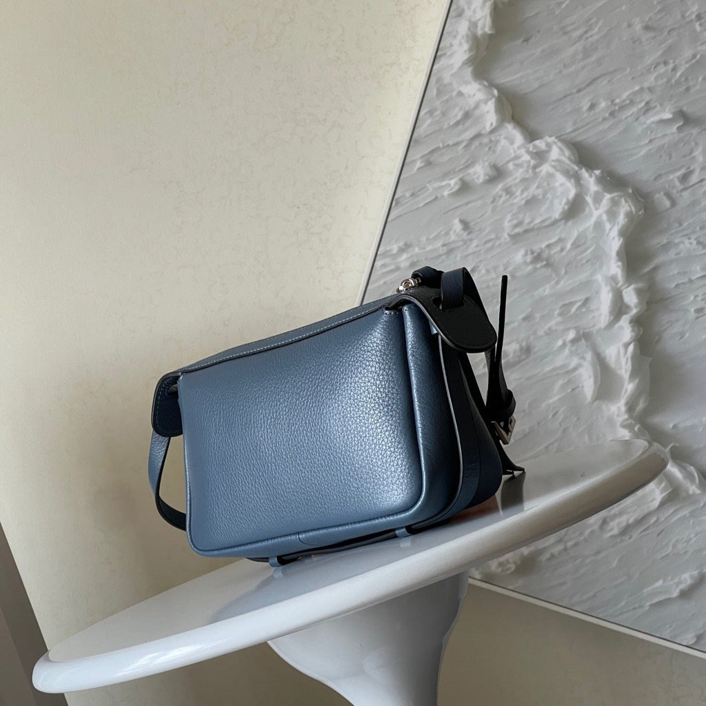 SIMPLY MINI 22 IN FIORD BLUE GRAINED CALFSKIN