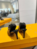 ALLURE HIGH 8 CM SLINGBACK IN BLACK CALFSKIN