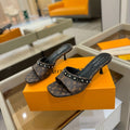 LV x TM 6AM Mule 4cm Brown Monogram coated canvas 241212