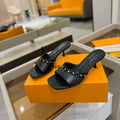LV x TM 6AM Mule 4cm Black Sheepskin 241215