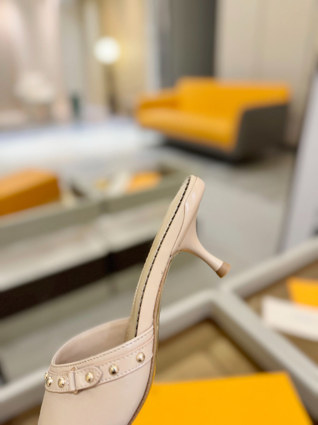 LV x TM 6AM Mule 4cm Beige Sheepskin 241217