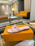 LV x TM 6AM Flat Mule Pink Sheepskin 241220