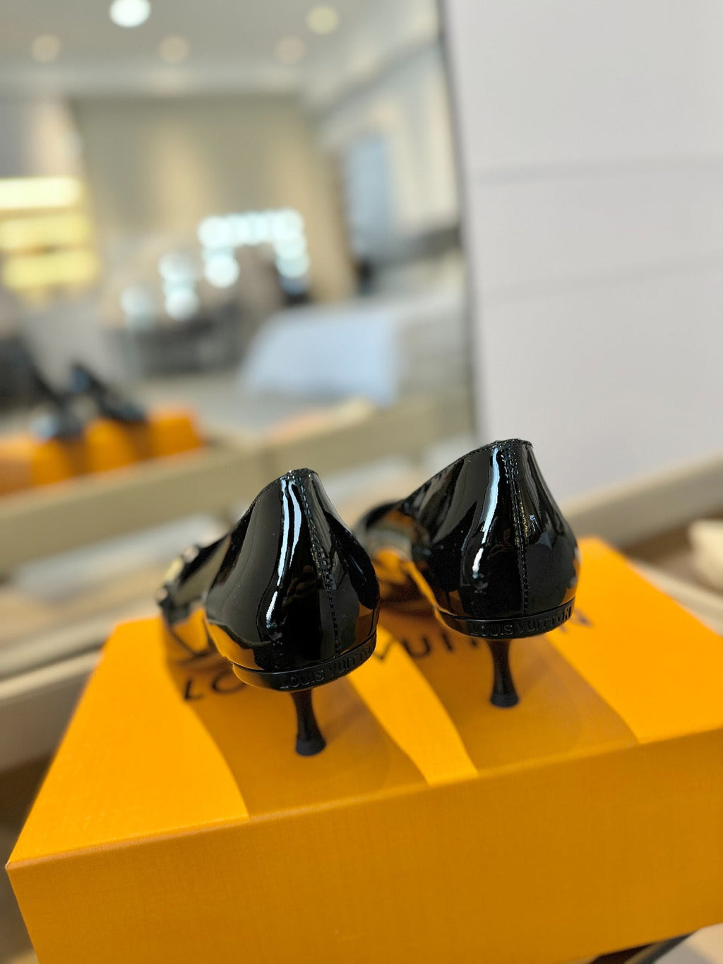 6AM 5.5cm Black Patent Leather Pumps 241204