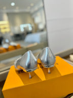 6AM 5.5cm Silver Metallic Leather Pumps 241209