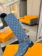 LV 25 Martin Boots 30 Blue Denim 573886