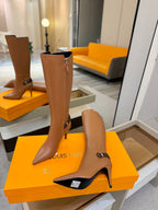 LV 25 Long Boots 90 Tan Calfskin 573878