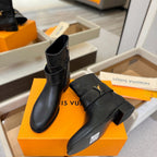 LV Midtown Flat Ankle Boot Black Cowhide 574331