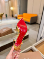 CL Jenlove Slingback 10.5cm Gold Leather 635810