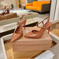 CL Jenlove Slingback 10.5cm Brown Leather 635812