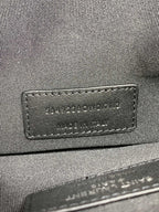 YSL Hardware Logo Zipper Clutch 23cm Black Caviar Cowhide