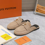 LV 26s Slippers Light Beige Suede 600811