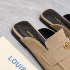 LV 26s Slippers Light Beige Suede 600811
