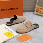 LV 26s Slippers Light Beige Suede 600811