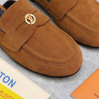 LV 26s Slippers Brown Suede 600812