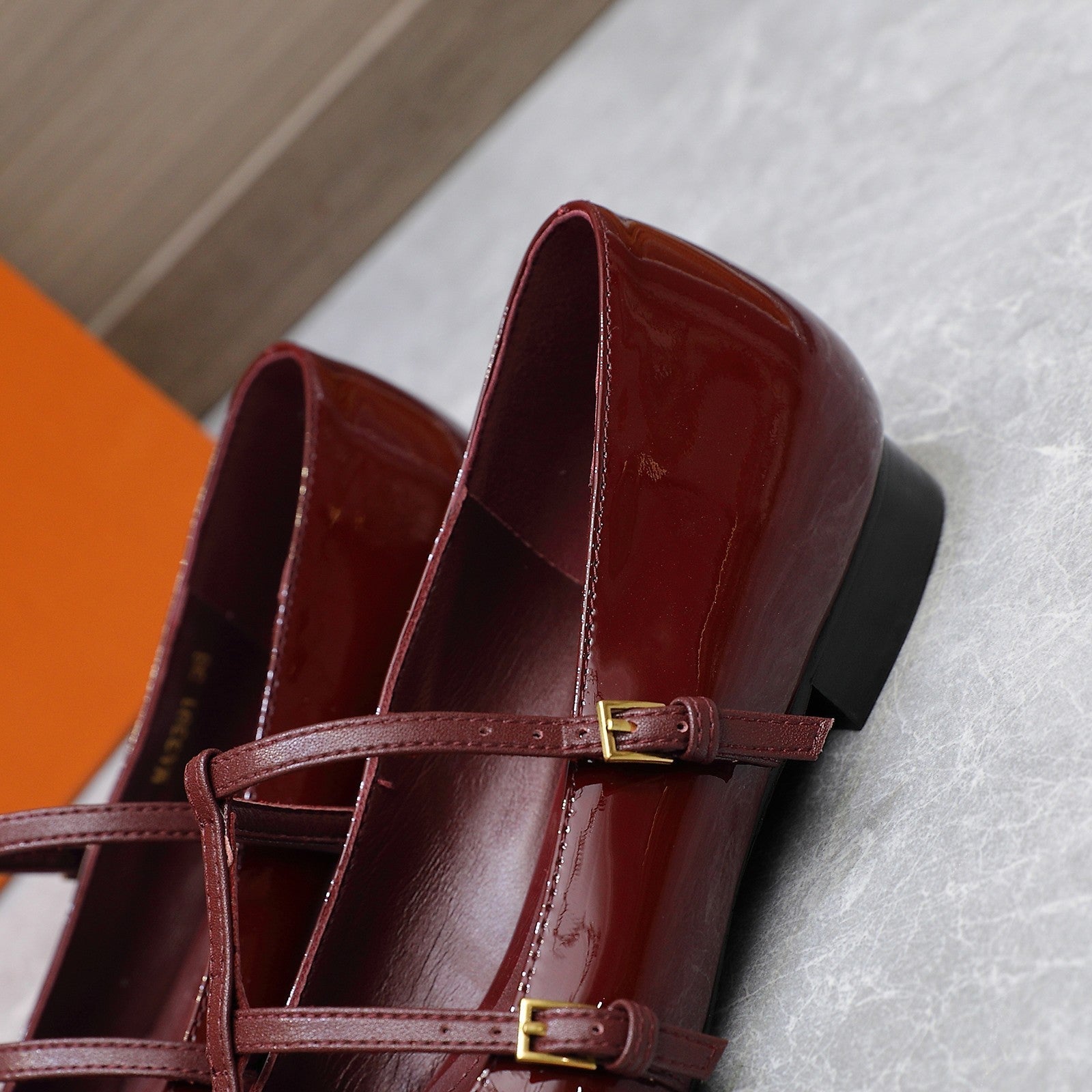 LV 6AM Flat Ballerina Burgundy Patent Leather 601540