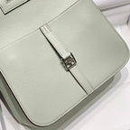 HALZAN 25 HANDLE BAG IN BABY GREEN GRAINED CALFSKIN