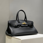 HM Shoulder Birkin 42 Black Cowhide with Gold Hardware 237640