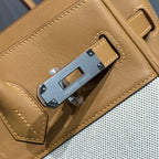 HM Birkin 30 Milkshake White mix Medium Canvas with Swift Leather Silver Hardware 237304
