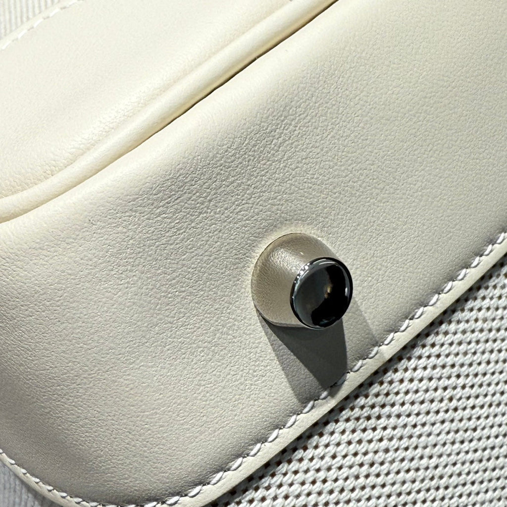 HM Birkin 30 Milkshake White Canvas with Swift Leather Silver Hardware 237310