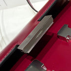 HM Constance Elan 24cm Bag Burgundy Box Calfskin Silver Hardware