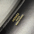 HM Constance Elan 24cm Bag Black Box Calfskin Gold Hardware