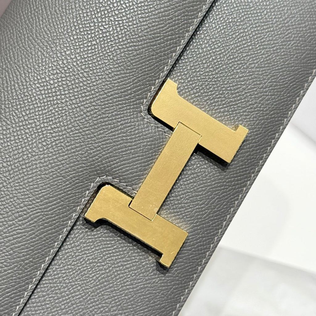 HM Constance Elan 24 Grey Epsom Gold Hardware 237335