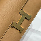 HM Constance Elan 24cm Bag Brown Epsom Leather Gold Hardware