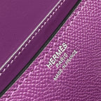 HM Constance Elan 24cm Bag Purple Epsom Leather Silver Hardware