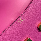 HM Constance Elan 24cm Bag Rose Tyrien Epsom Leather Gold Hardware