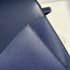 HM Constance Elan 24cm Bag Dark Blue Epsom Leather Gold Hardware