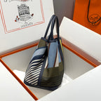 HM Garden Party 36 Multicolor Canvas and Negonda Calfskin 243168