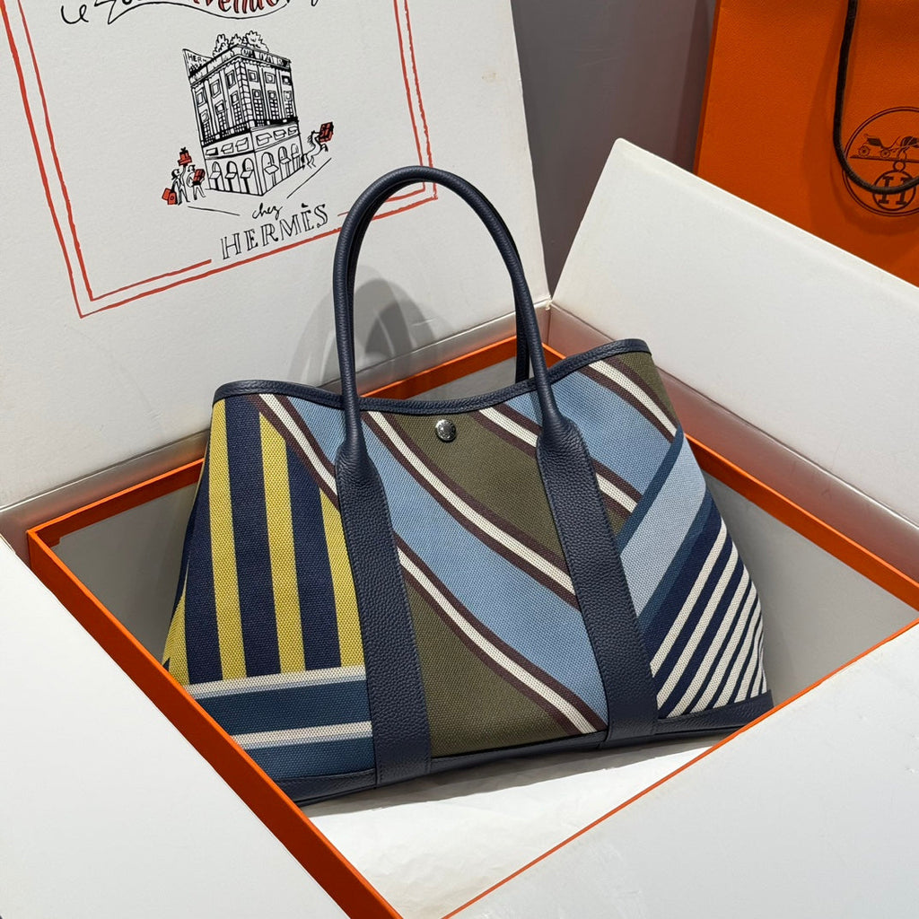 HM Garden Party 36 Multicolor Canvas and Negonda Calfskin 243168