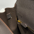 Hermes Kelly Bag Ebony Gold Epsom Leather