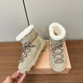 Miu Ankle Boots Khaki Suede