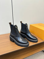 LV Beaubourg Ankle Boots Black Cowhide