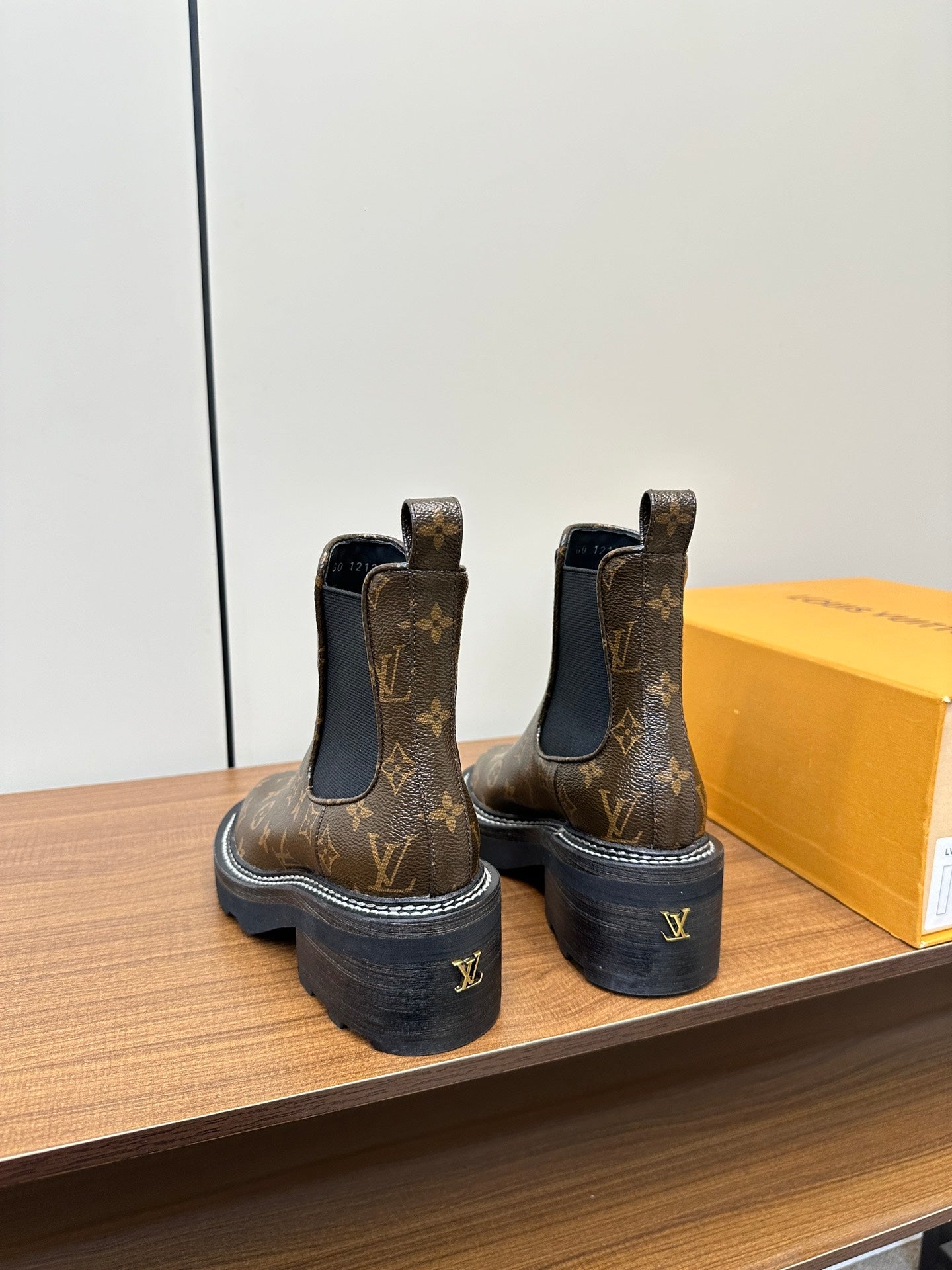 LV Beaubourg Ankle Boots Dark Brown Monogram Cowhide