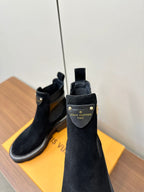 LV Beaubourg Ankle Boot Black Suede