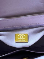 cc 24a nano 19cm kelly shopper bag violet lambskin