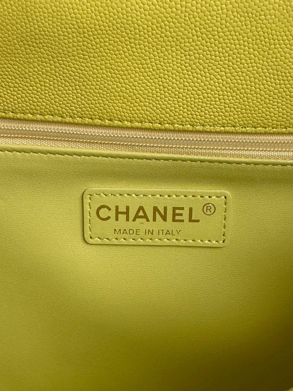 coco handle medium 29cm yellow quilted caviar leather gold hardware