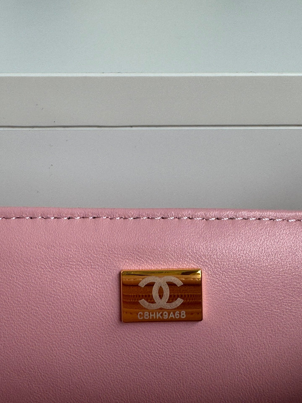 24c mini flap bag 20cm with top handle pink calfskin silver hardware
