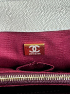 coco handle medium 29cm beige quilted caviar leather gold hardware