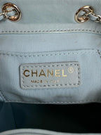 duma backpack 18cm turquoise blue lambskin light gold hardware