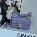 CC 23C Small Hobo Bag 21.5 Violet Lambskin Gold Hardware