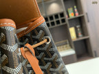 ALPIN BACKPACK 37 IN BROWN LAMBSKIN AND GOYARDINE CANVAS