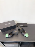 CC 26s Half-Slip Black Matcha Green Horse Hair Sheepskin 596644