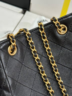 CC 25C Backpack 24.3cm Black Genuine Lambskin Gold Hardware243672