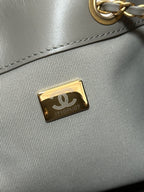 CC 25C Hobo Bags 30cm Warm Grey Suede 243557