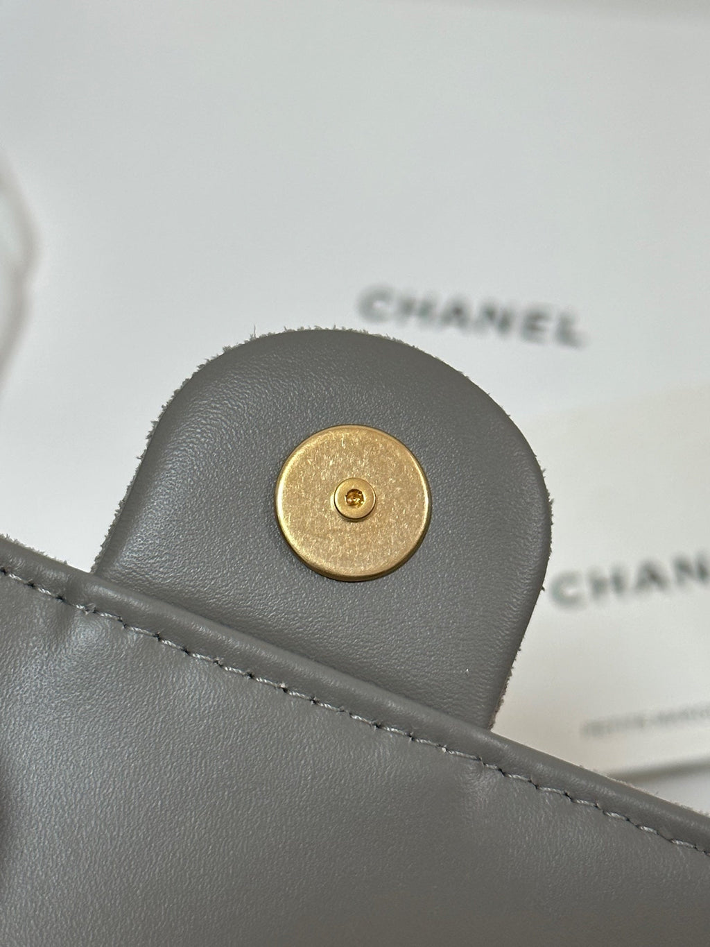 CC 25C Hobo Bags 30cm Warm Grey Suede 243557