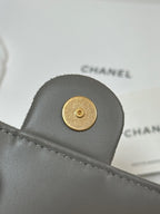CC 25C Hobo Bags 30cm Warm Grey Suede 243557